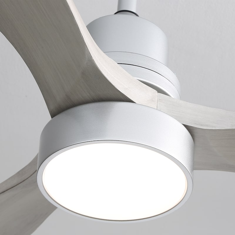 48" and 52" Integrated LED Ceiling Fan with Light and Remote, Reversible DC Motor