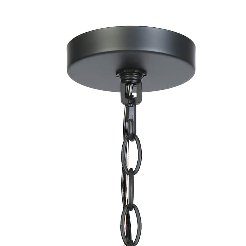 Oriea Modern Farmhouse 9-Light Black Chandelier Classic Candle Lights for Living Dining Room - D 32.3" x H 34"