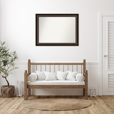 Villa Oil Rubbed Bronze Non-Beveled Wood Framed Wall Mirror - Villa Oil Rubbed Bronze