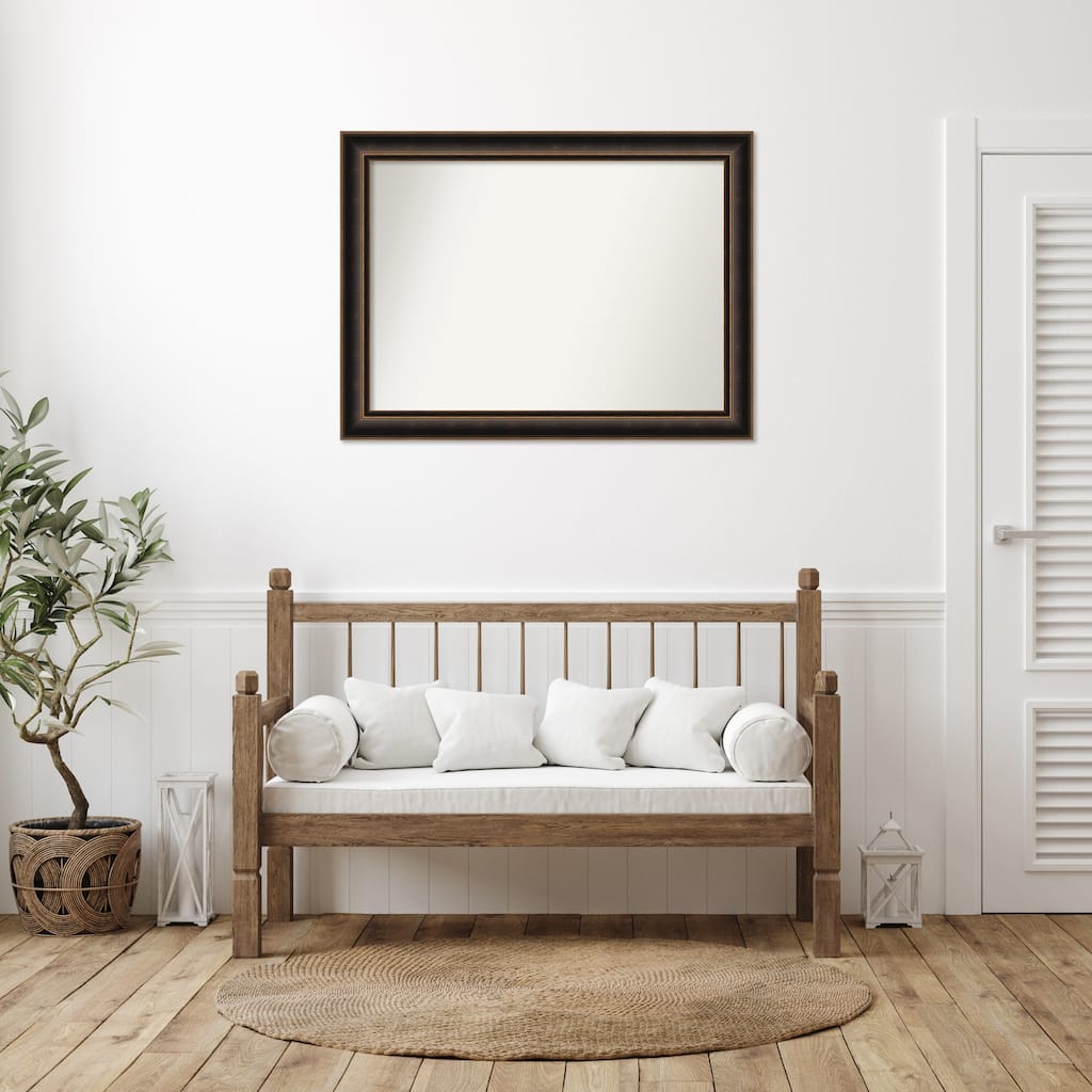 Villa Oil Rubbed Bronze Non-Beveled Wood Framed Wall Mirror - Villa Oil Rubbed Bronze