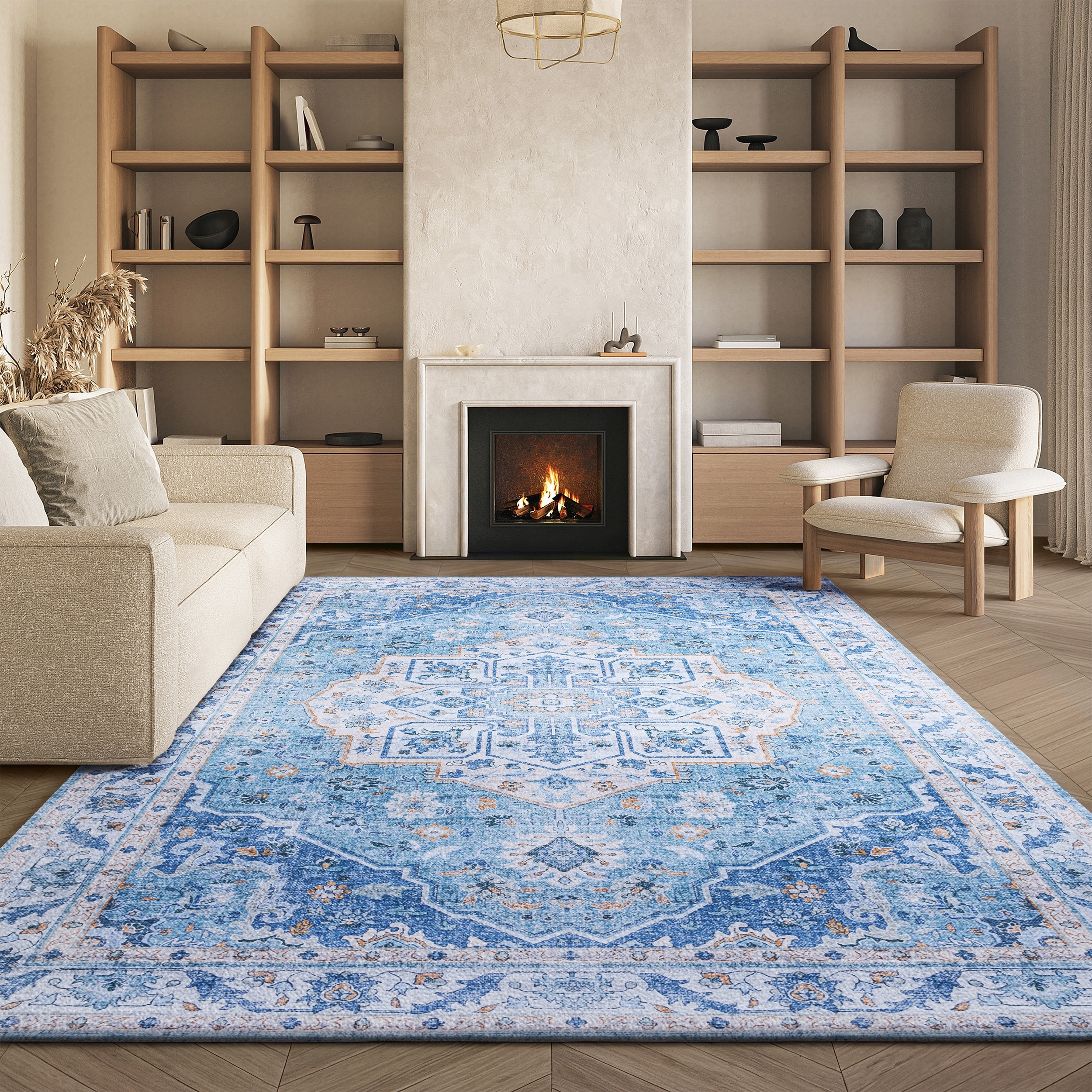 SAFAVIEH Tucson Ethna Transitional Machine Washable Rug.