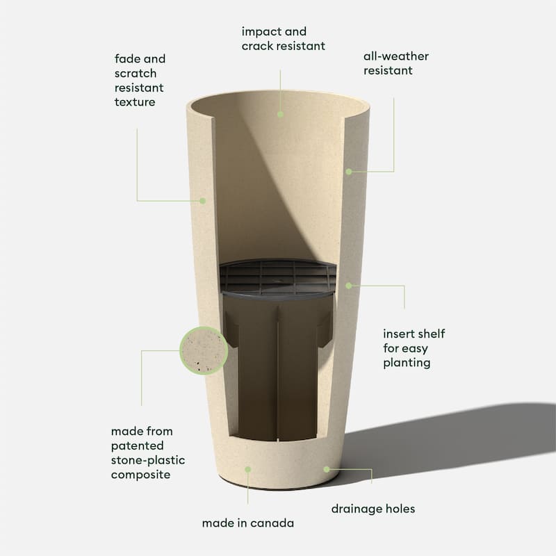Veradek Mason Series Selena 28" Planter
