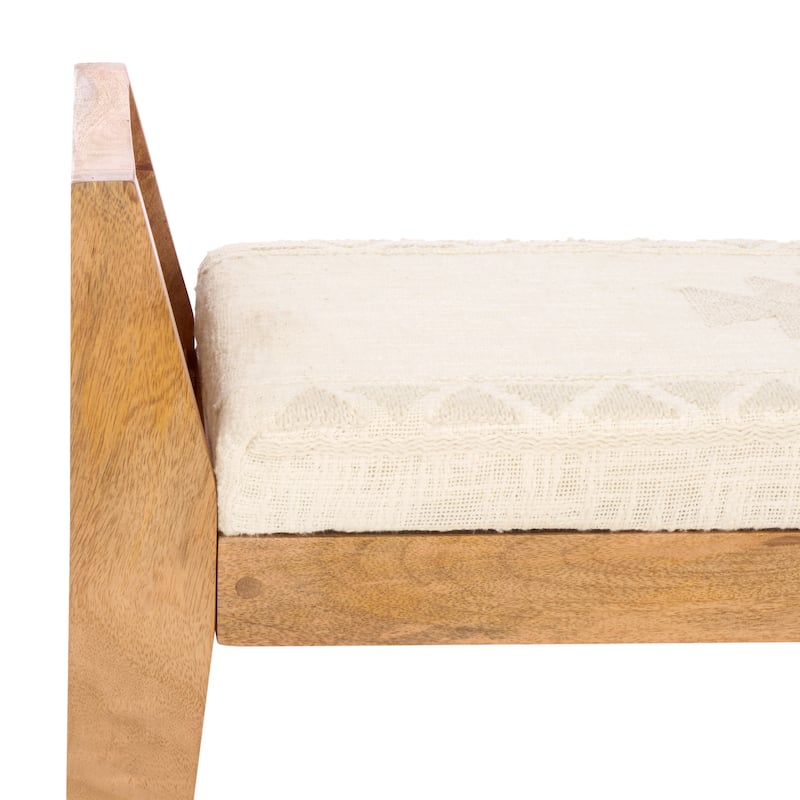 SAFAVIEH Home Hamburg Wood Bench - 33"W x 14"D x 21"H