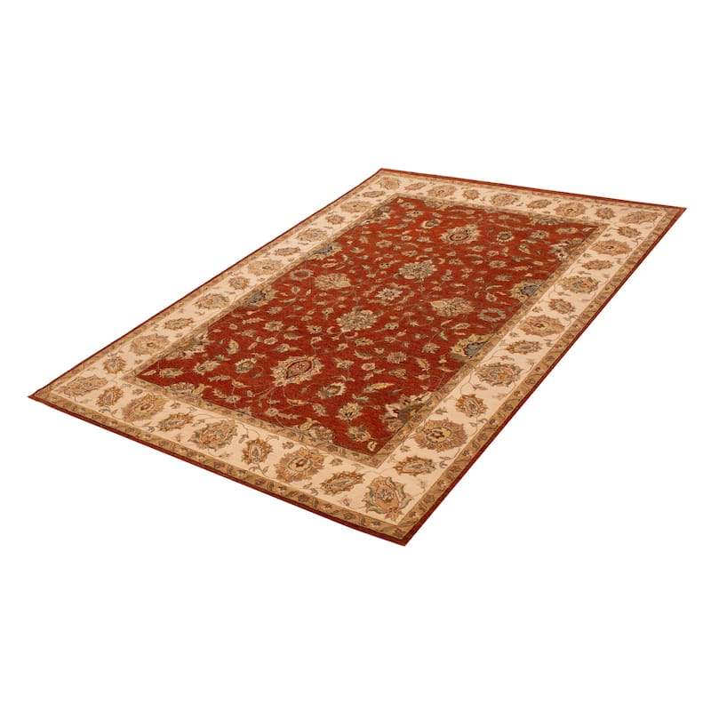 ECARPETGALLERY Hand-knotted Jamshidpour Dark Copper Wool Rug - 6' 6" x 10'
