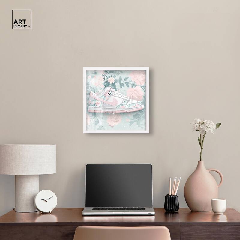 Dainty Floral Sneaker Shadowbox by Art Remedy