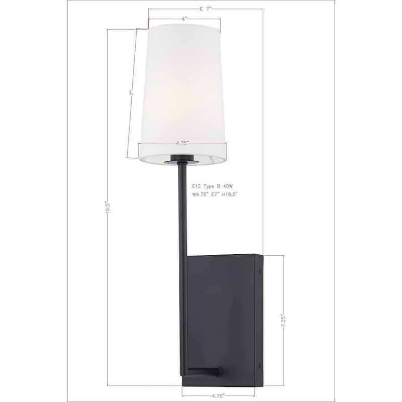 Reeves Metal Portable Plug-in Wall Sconce, Matte Black - Matte Black