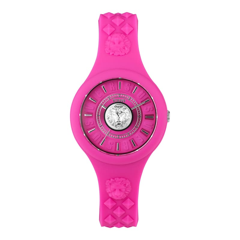 Versus Versace Fire Island Lion Strap Watch - Pink