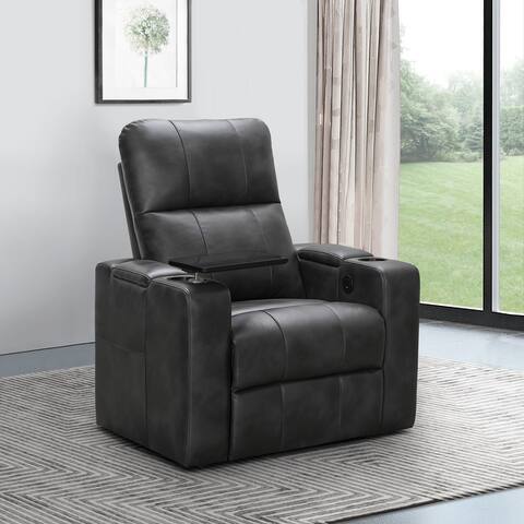 Abbyson Rider Faux Leather Theater Power Recliner