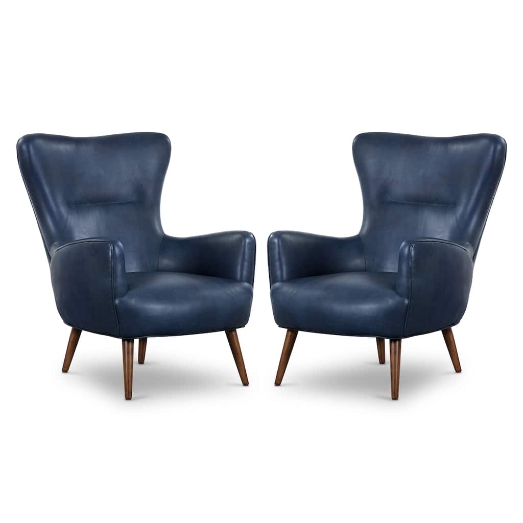 Poly and Bark Aida Lounge Chair (Set of 2) - Genuine Italian Leather