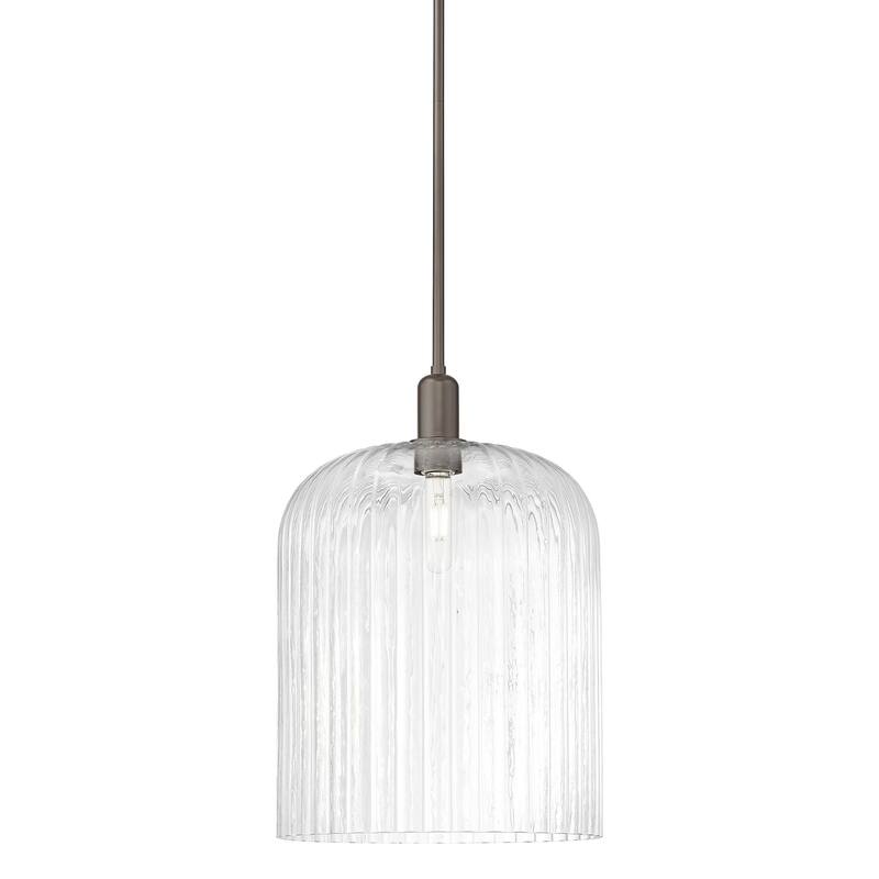 Innovations Lighting 716-1S-18-12 Bridal Veil Pendant Bridal Veil 12" - Oil Rubbed Bronze / Clear