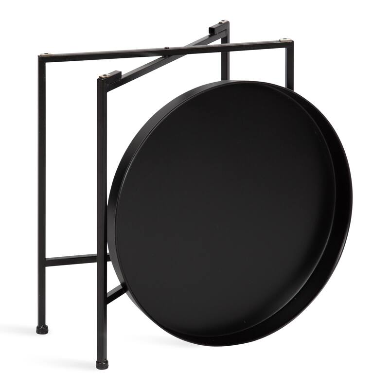 Kate and Laurel Celia Round Metal Side Table - 18.25x18.25x22