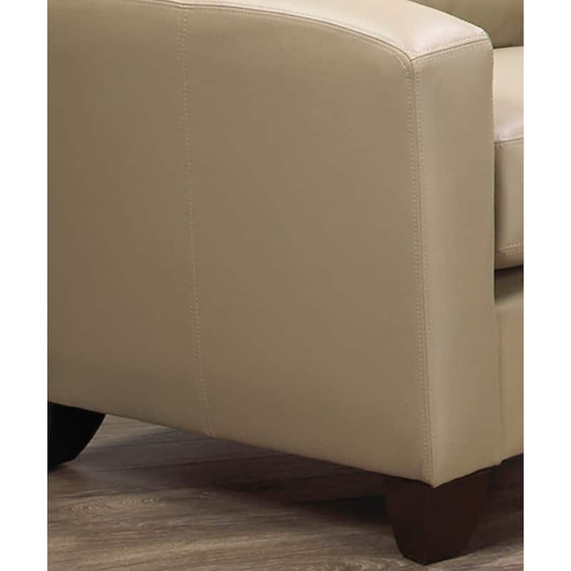 Bryce Italian Top Grain Leather Sofa, Loveseat and Chair Set