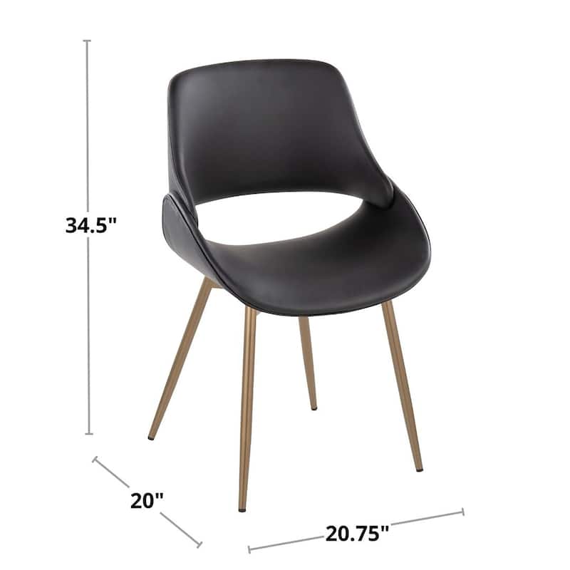 Carson Carrington Svellingen Dining/Accent Chair with Half-Lap Metal Legs (Set of 2)