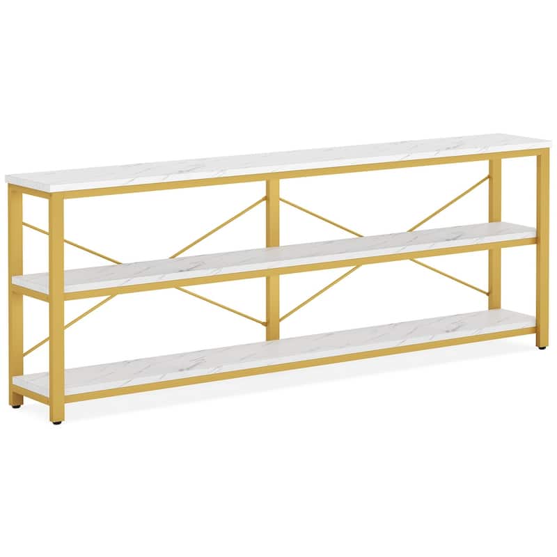 Extra Long Sofa Console Table with Storage for Entryway