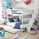 preview thumbnail 1 of 26, 3 Beds In 1 Full Over Full Bunk Bed With Trundle And Staircase,Optimize Storage Space for Bedroom White