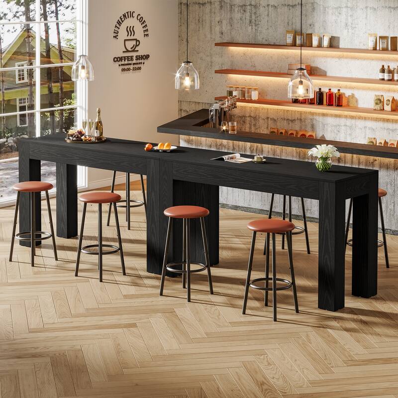 63" Rectangular Dining Table, Wooden Kitchen Table for Family Meals, Apartment & Small Spaces