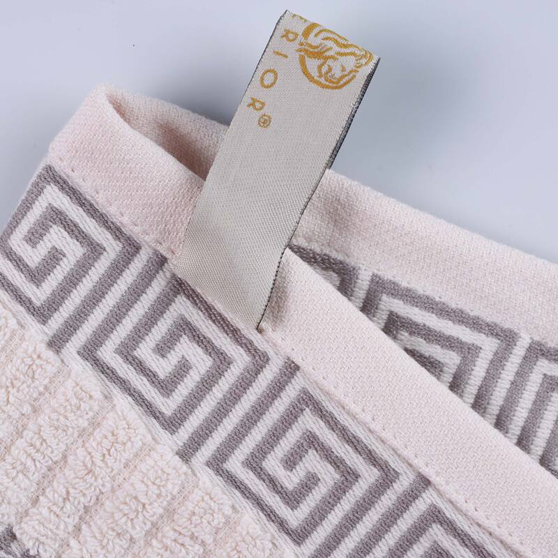 Superior Athens Cotton Floral Border Greek Key 6-Piece Towel Set