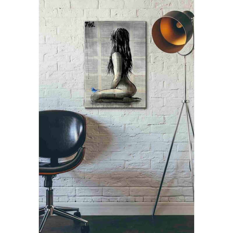 Epic Graffiti 'Bluebird Whisper' by Loui Jover, Canvas Wall Art