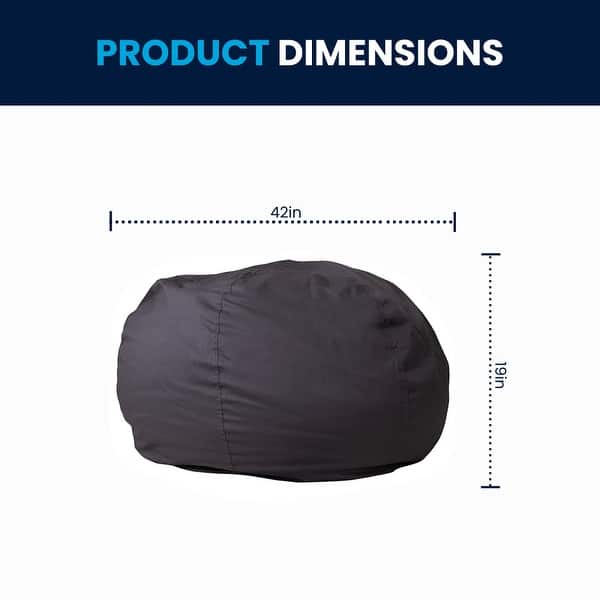 dimension image slide 17 of 22, Oversized Refillable Bean Bag Chair for Kids and Adults