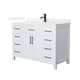 Option White / White Quartz Top / Matte Black Hardware