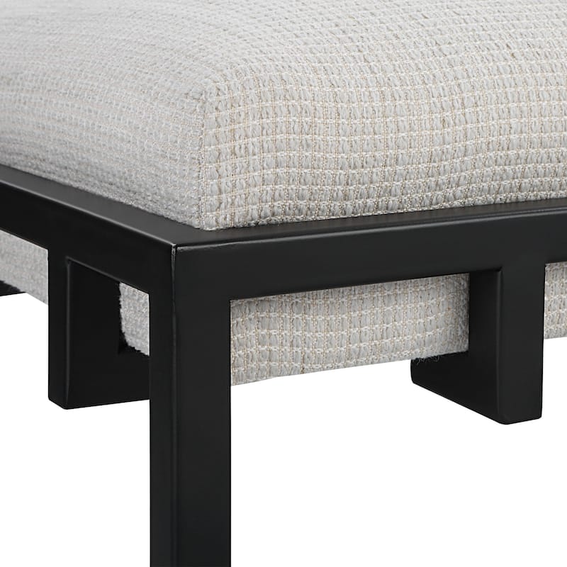 Upholstered Iron Counter Stool - 26.5" - Black and White