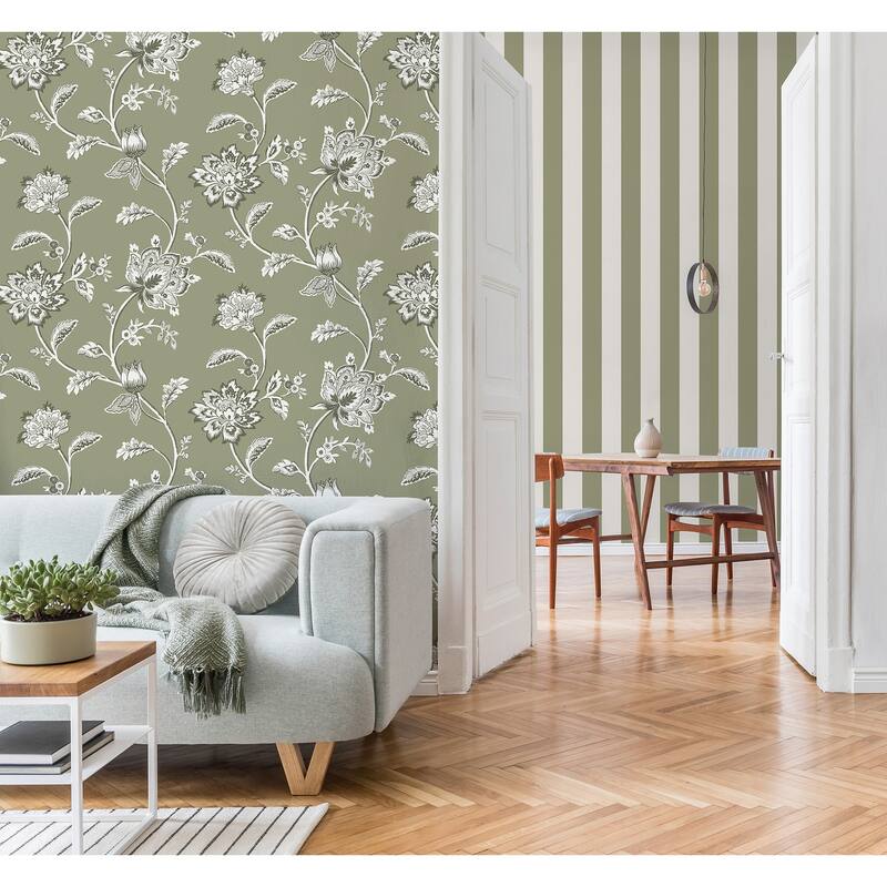 Fine Decor Juliette Sage Jacobean Wallpaper