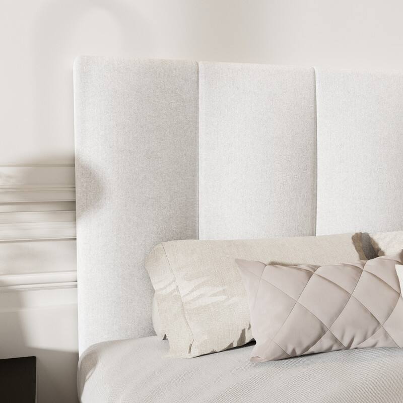 Modern Upholstered Lift-Up Storage Platform Bed with Headboard