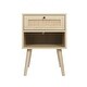 preview thumbnail 7 of 28, Rattan Nightstand Bedside Table with Rattan Drawers