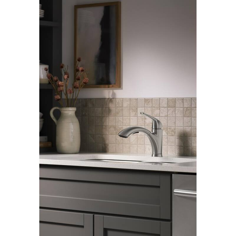 Sterling Medley 1.5 GPM Single Hole Pull Out Kitchen Faucet