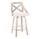 Option Cream Fabric/White Washed Wood/Chrome Footrest