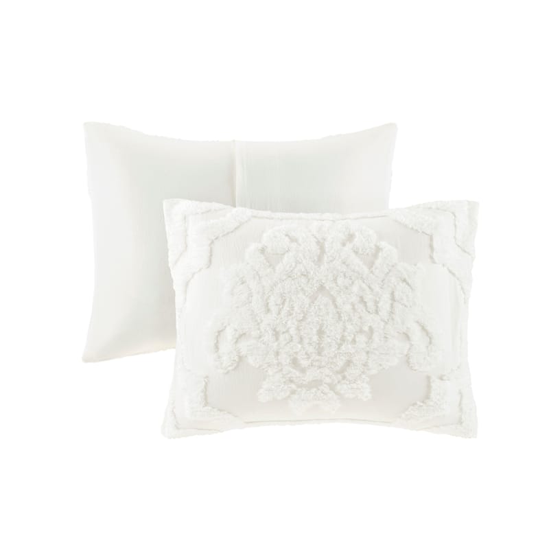 Madison Park Aeriela Tufted Cotton Chenille Damask Duvet Cover Set
