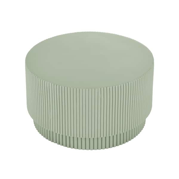 slide 2 of 12, H-barrel coffee table Light Green-30" X 30" X 16