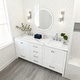 preview thumbnail 3 of 12, Nephelily 60 inch Transitional White Bathroom Vanity, Double Sinks