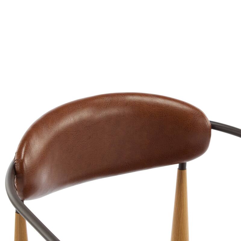 Modern Industrial Elmore Upholstered Dining Chairs (Set of 2) with Iron Frame by Christopher Knight Home