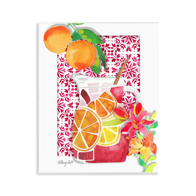 Stupell Mediterranean Sangria Drink Wall Plaque Art Design By Hillary Holt - 11 x 14