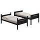 preview thumbnail 3 of 6, Luxury Twin-over-Twin Bunk Bed with Angled Ladder, Black