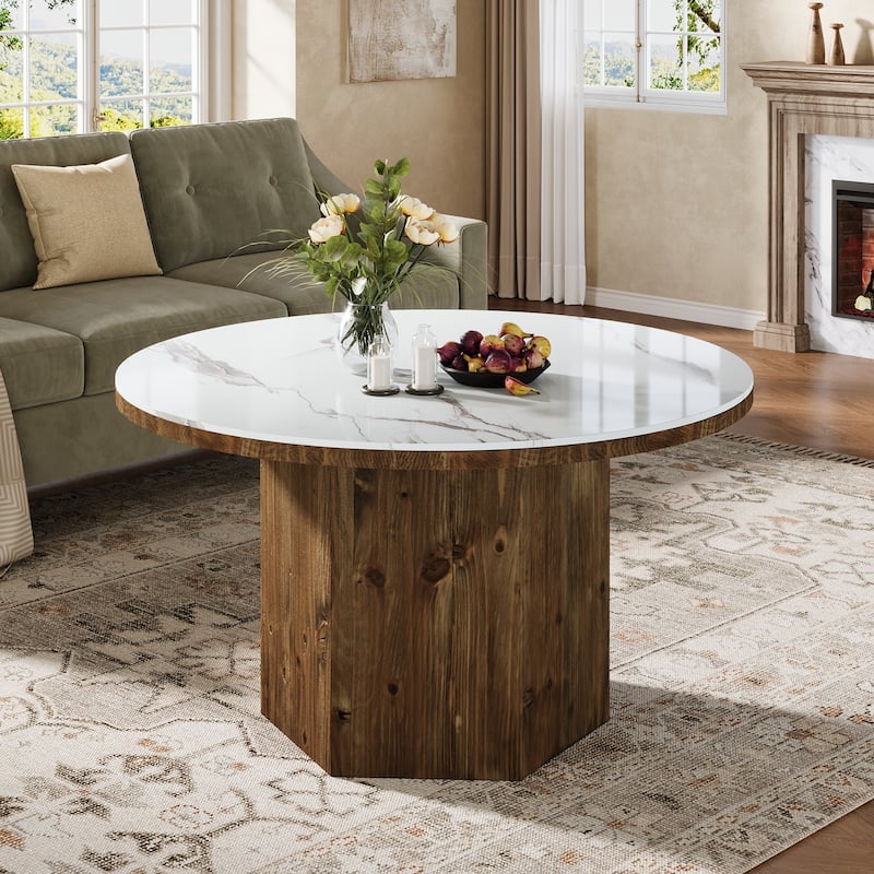 Round Coffee Table - Brown
