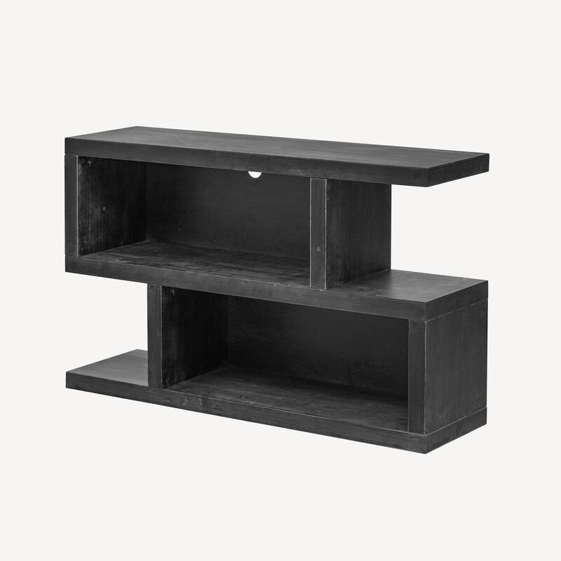 Symmetrical 2-Tier Open Shelf Retro Console Table