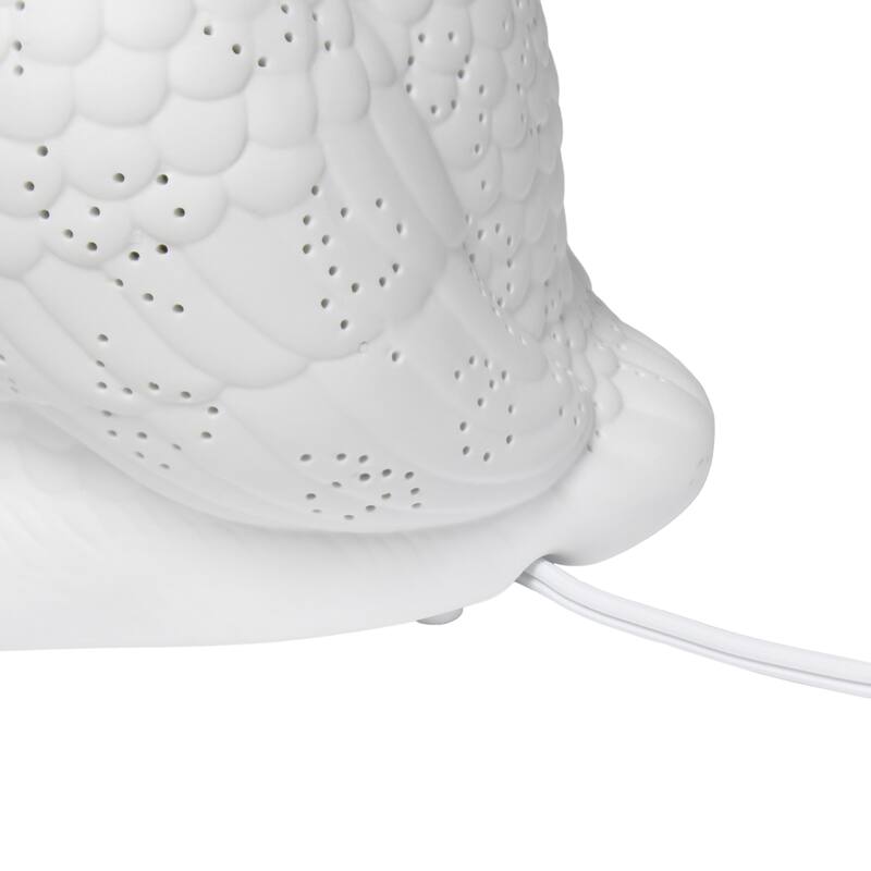 Wisdom Owl Porcelain Table Lamp - 9.75" - White