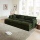 preview thumbnail 82 of 162, Cloud Chenille Upholstered Modular Sectional Sofa with DIY Combination Design Green 3-Seater Sofa+Ottomans*3