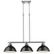 preview thumbnail 7 of 6, Golden Lighting 3602-3LP CH Duncan 3 Light 40" Wide Linear Pendant