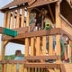 preview thumbnail 11 of 11, Backyard Discovery Highlander Cedar Wood Swing Set, 3-Story Clubhouse - 15'5" x 15'6"