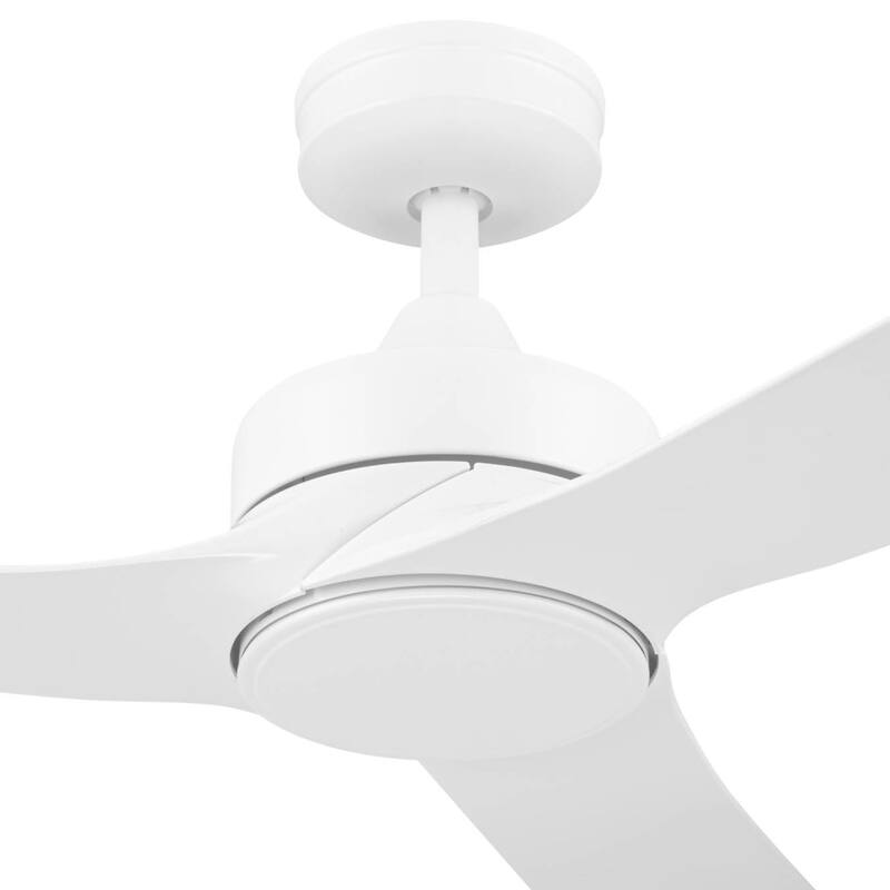 52" Honeywell Lynton White Indoor/Outdoor Damp-Rated Ceiling Fan with Remote Control, 6-Speed BLDC Motor