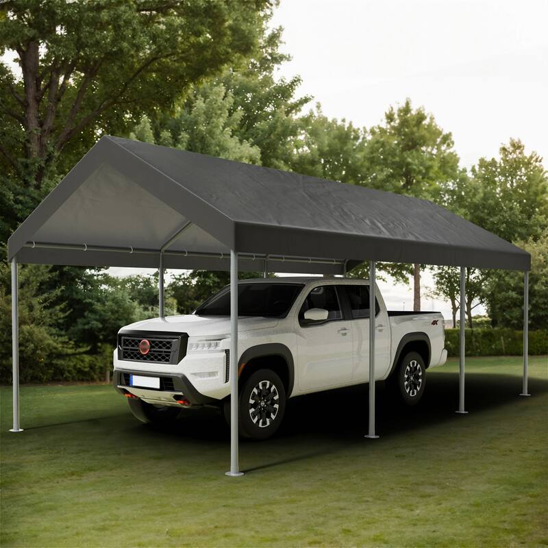 Futzca 10x20ft Heavy Duty Carport with UV Resistant Canopy