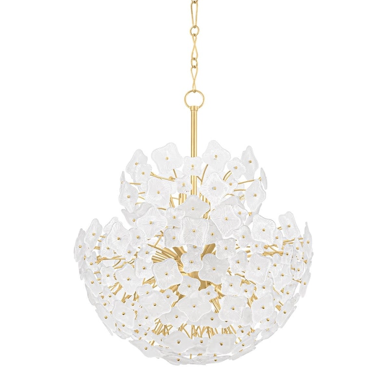 Hudson Valley Lighting 5613 Barrytown 13 Light 34" Wide Pendant with - Vintage Gold Leaf
