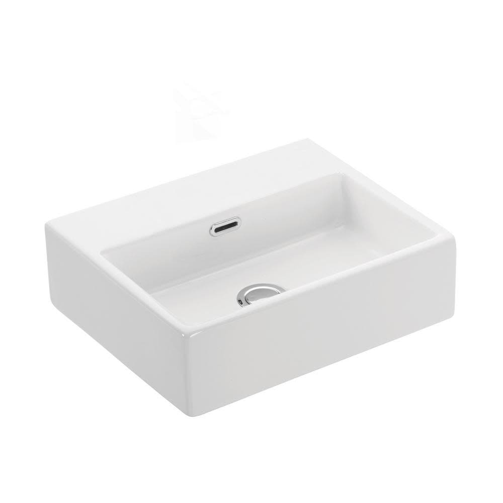 WS Bath Collections Quattro 16-7/8" Rectangular Ceramic Vessel or Wall