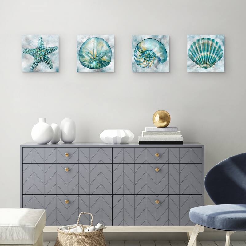 Elegant Shells I-IV by Studio Arts Canvas Art Prints