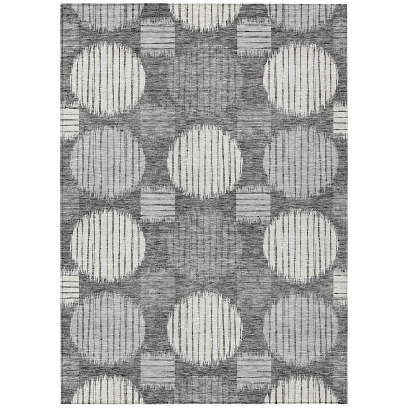 Machine Washable Indoor/ Outdoor Chantille Contemporary Dotty Rug