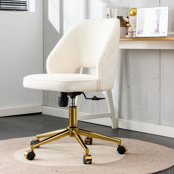 Velvet Office Chairs Adjustable 360 undefinedArmless Swivel Bed