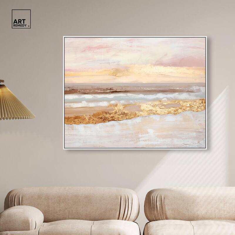 Rose Gold Coast Canvas by Art Remedy